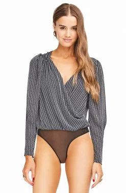 Bernadette Bodysuit -ASTR the Label Store ACT15029B BLACK WHITE STRIPE 04 scaled
