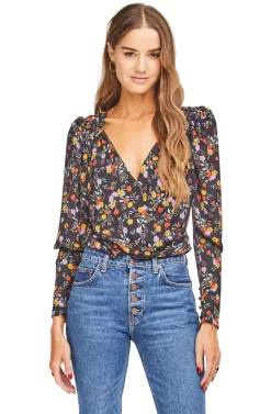 Bernadette Bodysuit -ASTR the Label Store ACT15029 BLACK MULTI FLORAL 00 scaled