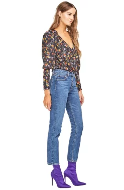Bernadette Bodysuit -ASTR the Label Store ACT15029 BLACK MULTI FLORAL 02 scaled