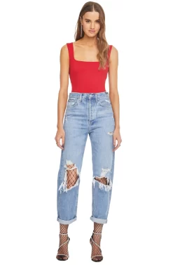 Nellie Tank Bodysuit -ASTR the Label Store ACT15122 CHERRY RED 1 scaled