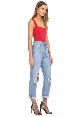 Nellie Tank Bodysuit -ASTR the Label Store ACT15122 CHERRY RED 2 scaled