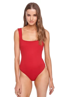 Nellie Tank Bodysuit -ASTR the Label Store ACT15122 CHERRY RED 4 scaled