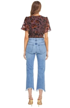 Veda Floral Bodysuit -ASTR the Label Store ACT15133 GOLDEN RUST FLORAL 03 scaled