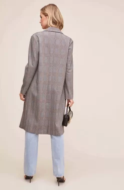 Oversized Coat -ASTR the Label Store ACT15149 BLACK BROWN PLAID 4 scaled