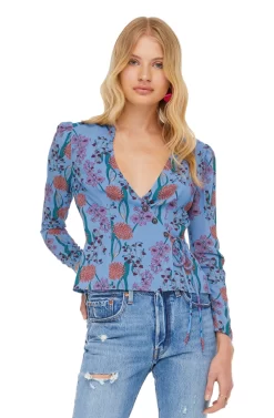 Facade Floral Top -ASTR the Label Store ACT15217 BLUEBELL FLORAL 6 scaled