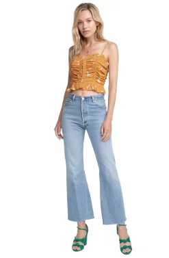 Riley Floral Crop Top -ASTR the Label Store ACT15257 APRICOT FLORAL 1 scaled