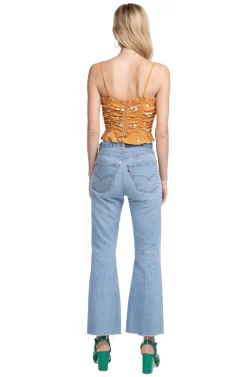 Riley Floral Crop Top -ASTR the Label Store ACT15257 APRICOT FLORAL 3 scaled