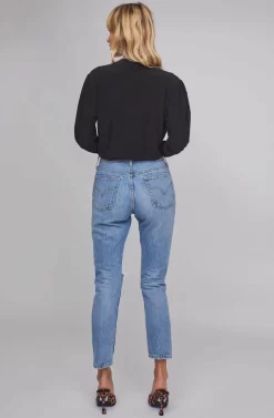 Maia Wrap Bodysuit -ASTR the Label Store ACT15293B BLACK 3A scaled