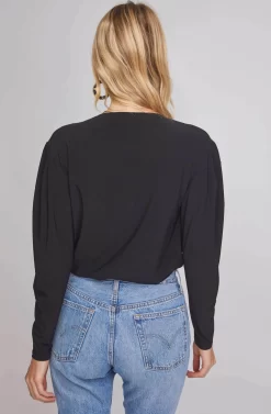 Maia Wrap Bodysuit -ASTR the Label Store ACT15293B BLACK 4A scaled