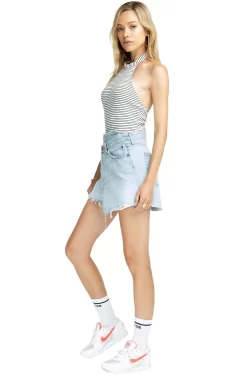 Devon Striped Halter Bodysuit -ASTR the Label Store ACT15298 WHITE BLACK STRIPE 2 scaled