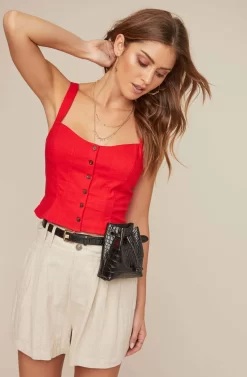 Lori Tank Top -ASTR the Label Store ACT15331 CANDY APPLE RED 2 2 A scaled