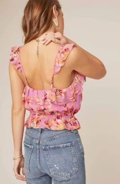 Sherri Floral Top 7 Sherri Floral Top -ASTR the Label Store ACT15395 LAVENDER PINK FLORAL 4A scaled