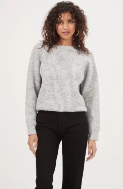 Serena Open Back Rhinestone Embellished Sweater -ASTR the Label Store ACT15494B GREY 2 scaled