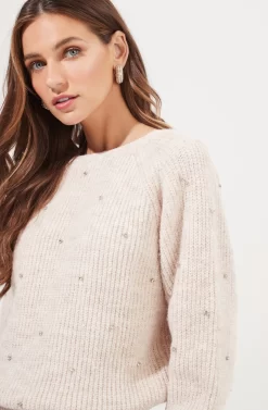 Serena Open Back Rhinestone Embellished Sweater -ASTR the Label Store ACT15494B OATMEAL 4 scaled