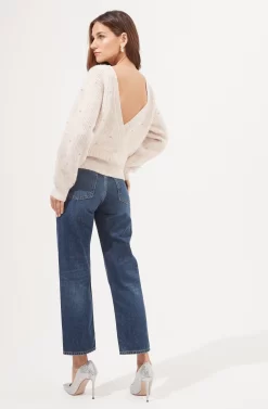 Serena Open Back Rhinestone Embellished Sweater -ASTR the Label Store ACT15494B OATMEAL 5 scaled