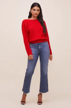 Serena Sweater -ASTR the Label Store ACT15494 CHERRYRED 6 scaled