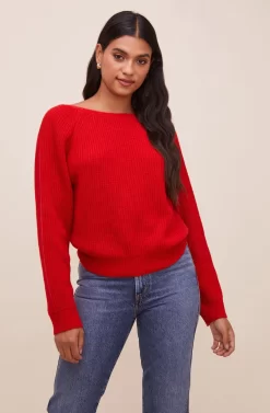 Serena Sweater -ASTR the Label Store ACT15494 CHERRYRED 7 scaled