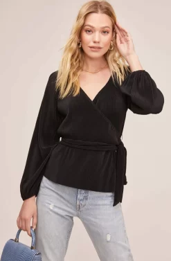 Becca Side Tie Top -ASTR the Label Store ACT15500 BLACK 2 scaled