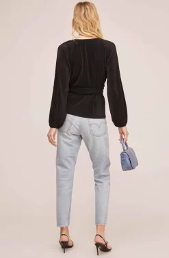 Becca Side Tie Top -ASTR the Label Store ACT15500 BLACK 4 scaled