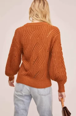 Dora Pointelle Sweater 14 Dora Pointelle Sweater -ASTR the Label Store ACT15514 DARK APRICOT 5 scaled