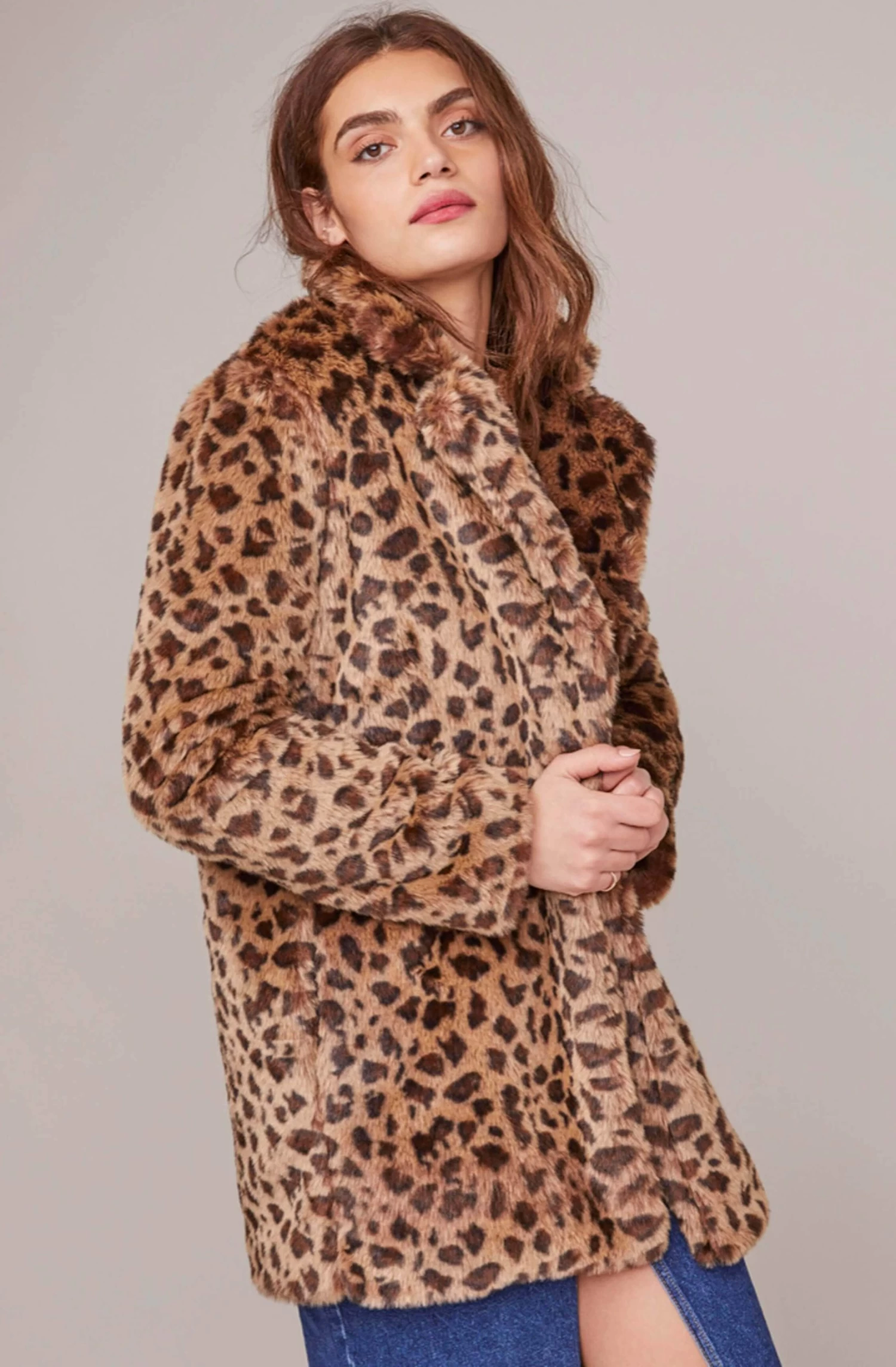 Inez Leopard Coat 3 Inez Leopard Coat - Image 3