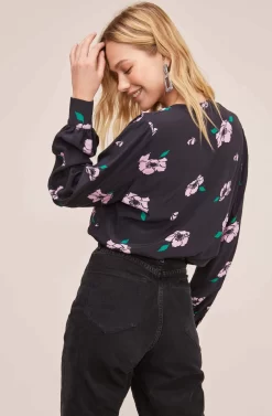 Trixie Floral Print Bodysuit -ASTR the Label Store ACT15536 BLACK IRON LILAC FLORAL 4 scaled