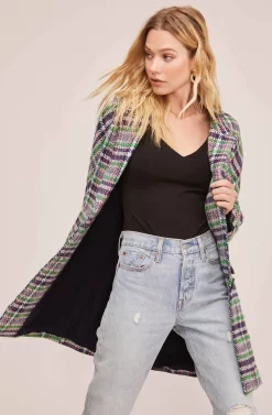 Keller Plaid Coat 9 Keller Plaid Coat -ASTR the Label Store ACT15537B GREEN NAVY MULTI PLAID 3 scaled