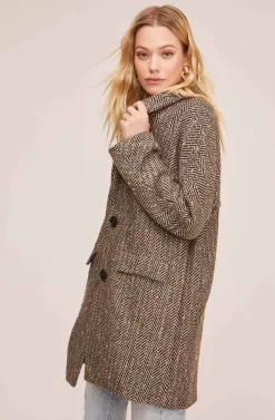 Keller Coat -ASTR the Label Store ACT15537 TAUPE CHEVRON MULTI 2 scaled