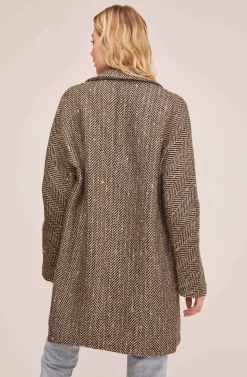 Keller Coat -ASTR the Label Store ACT15537 TAUPE CHEVRON MULTI 5 scaled