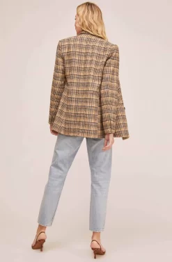 Greta Blazer 9 Greta Blazer -ASTR the Label Store ACT15553 HONEY MUSTARD PLAID 4 scaled