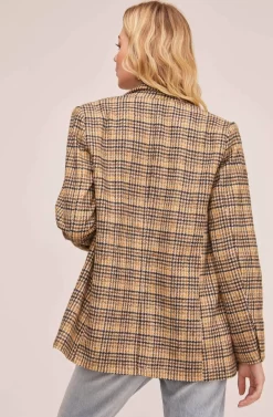 Greta Blazer 10 Greta Blazer -ASTR the Label Store ACT15553 HONEY MUSTARD PLAID 5 scaled