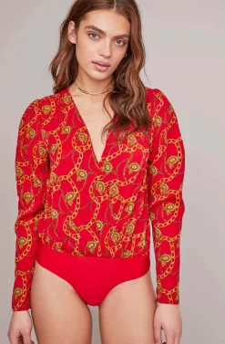 Chain Reaction Bodysuit -ASTR the Label Store ACT15557 RED GOLD CHAIN 3A scaled