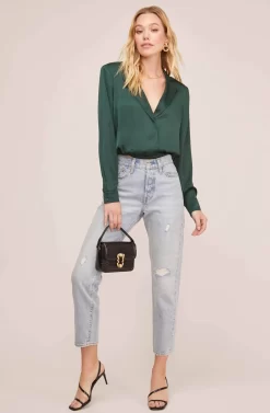 Calypso Wrap Top -ASTR the Label Store ACT15576 HUNTER GREEN 1 scaled