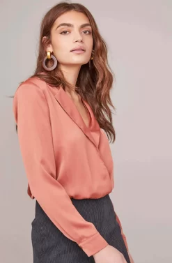 Calypso Wrap Top -ASTR the Label Store ACT15576 TERRA COTTA 2A scaled