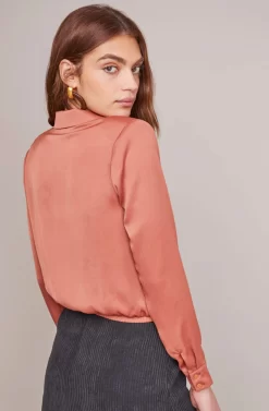 Calypso Wrap Top -ASTR the Label Store ACT15576 TERRA COTTA 3A scaled