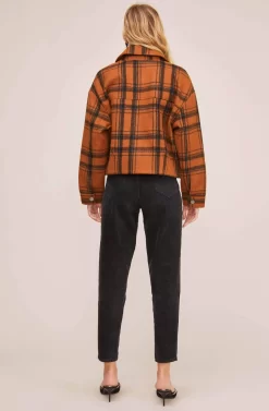 Dakota Plaid Jacket 8 Dakota Plaid Jacket -ASTR the Label Store ACT15589 RUST BLACK PLAID 4 scaled