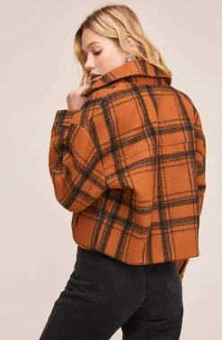 Dakota Plaid Jacket 9 Dakota Plaid Jacket -ASTR the Label Store ACT15589 RUST BLACK PLAID 5 scaled
