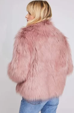 Adair Faux Fur Jacket 10 Adair Faux Fur Jacket -ASTR the Label Store ACT15612 DUSTY PINK 4 scaled