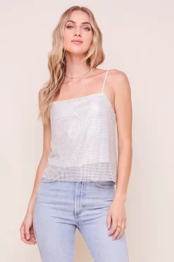 Disco Chainmail Cowl Neck Top