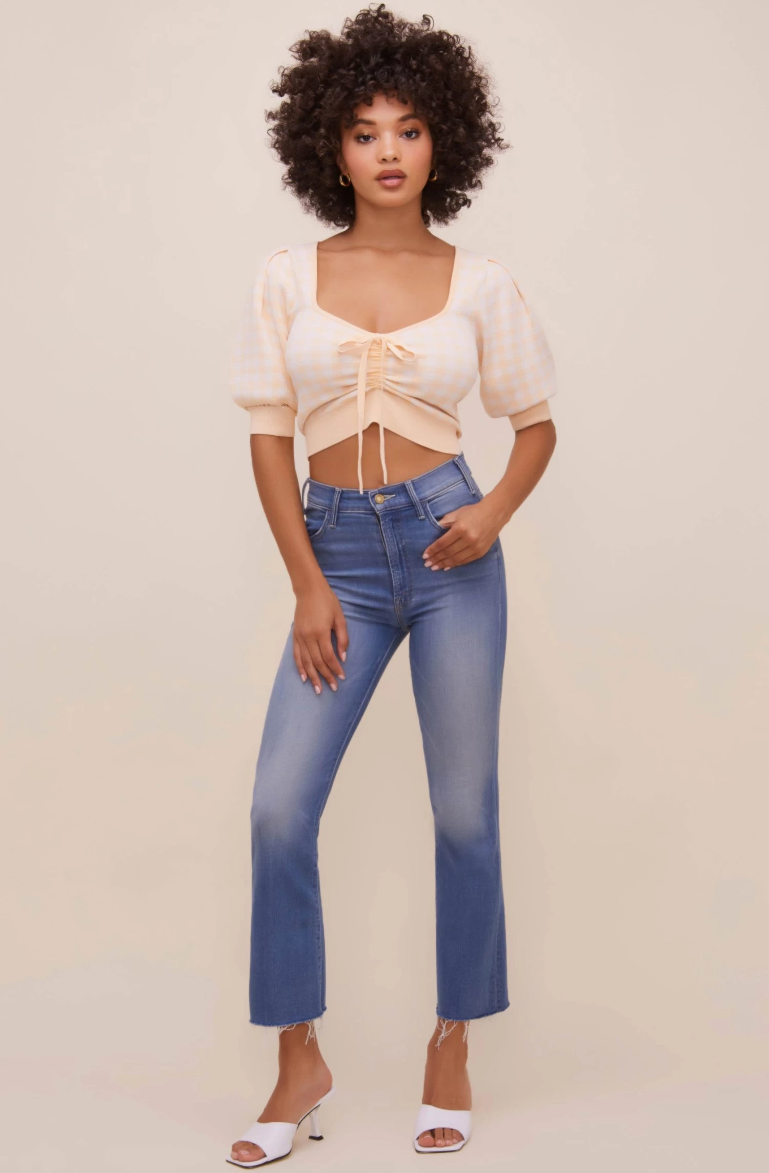 Skipper Ruched Short Sleeve Sweater 2 Skipper Ruched Short Sleeve Sweater - Image 2