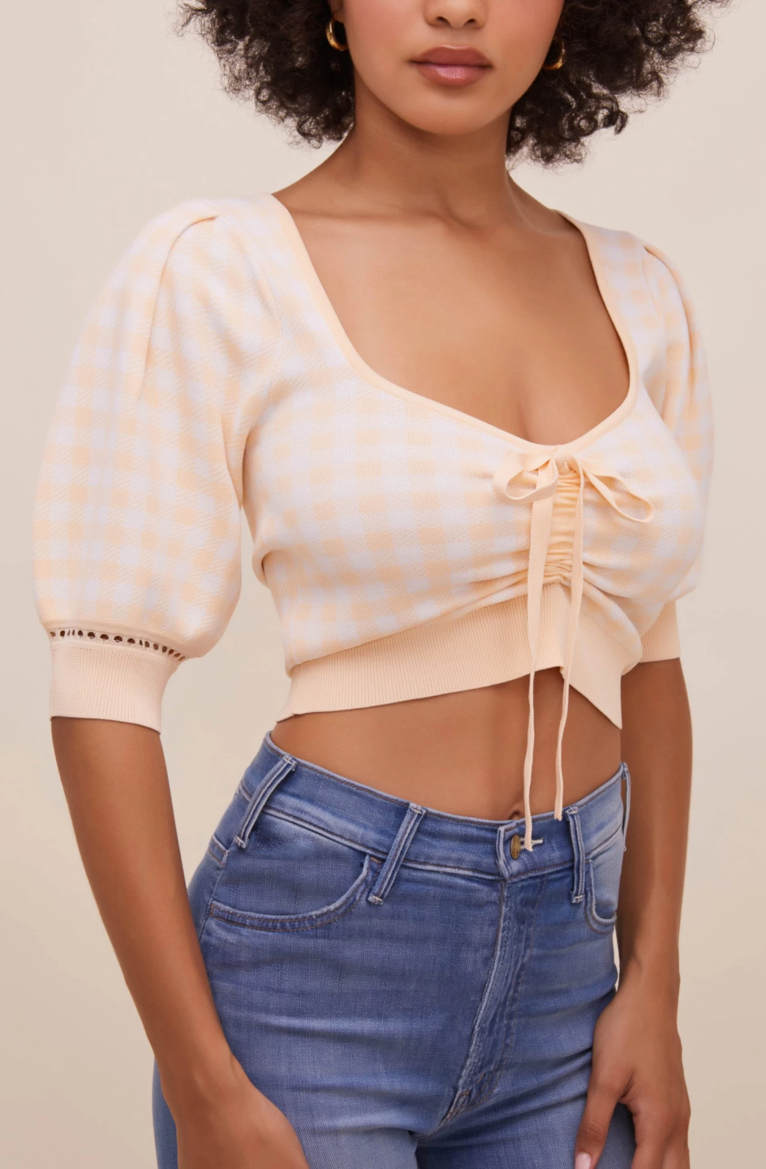 Skipper Ruched Short Sleeve Sweater 5 Skipper Ruched Short Sleeve Sweater - Image 5