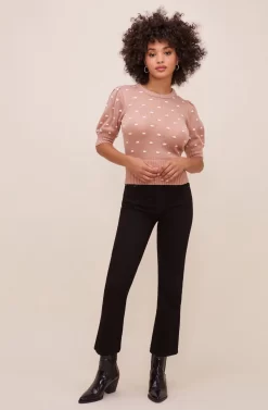 Melba Polka Dot Sweater -ASTR the Label Store ACT15824 DARKBLUSHWHITE 2 scaled