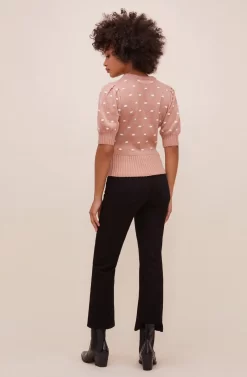 Melba Polka Dot Sweater -ASTR the Label Store ACT15824 DARKBLUSHWHITE 5 scaled