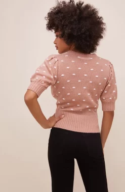 Melba Polka Dot Sweater -ASTR the Label Store ACT15824 DARKBLUSHWHITE 7 scaled