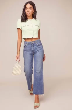 Rogue Button Up Top -ASTR the Label Store ACT15915 SPEARMINT 1 scaled