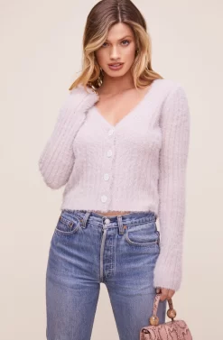 Amanda Cardigan -ASTR the Label Store ACT16089 LAVENDER 3 scaled