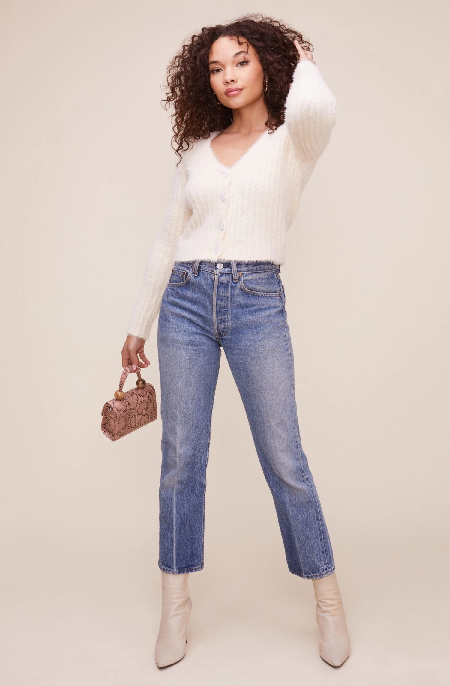 Fuzzy Knit Cardigan 2 Fuzzy Knit Cardigan - Image 2