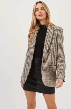Harlow Houndstooth Oversized Blazer