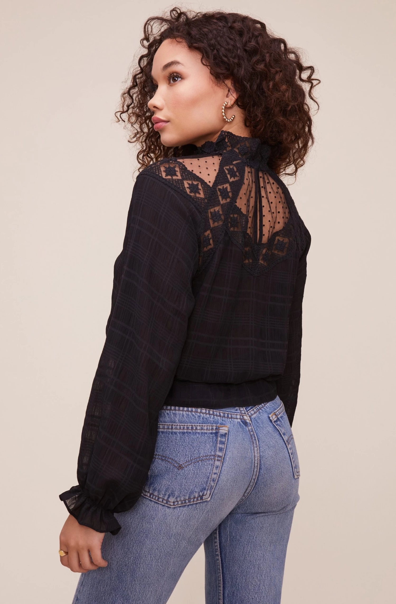 Marisol Lace Mock Neck Top 4 Marisol Lace Mock Neck Top - Image 4