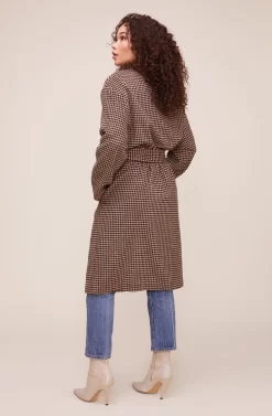 Roxanne Houndstooth Coat -ASTR the Label Store ACT16166 MOCHA MULTI 4 scaled